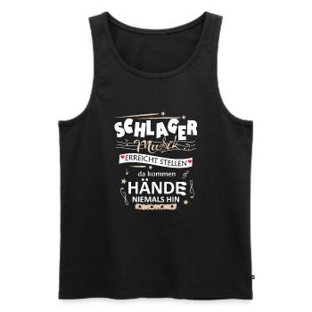 Schlagerparty Schlager Volksmusik Feiern Party - Männer Premium Bio Tank Top - Schwarz - Vorne - AI Model Male 178 light (178cm)