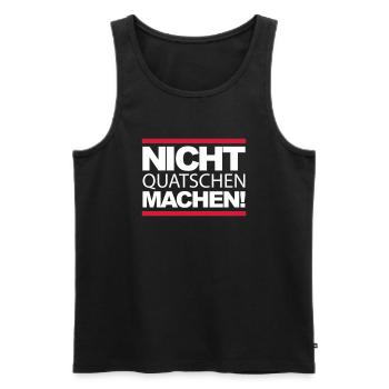 Ne parlez pas de cadeau de chemise | motivation - Débardeur bio Premium Homme - noir - Devant - AI Model Male 178 light (178cm)