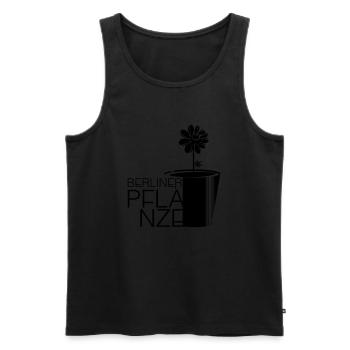Berliner Pflanze - BERLIN, BERLIN - Männer Premium Bio Tank Top - Schwarz - Vorne - AI Model Male 178 light (178cm)