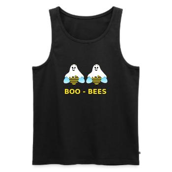 Boo Bees Ghost Bees Halloween Gift Idea - Men's Premium Organic Tank Top - black - Front - AI Model Male 178 light (178cm)