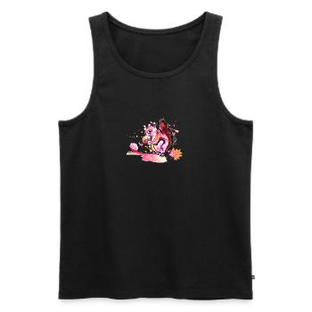 Eichhörnchen beim Futtern - Männer Premium Bio Tank Top - Schwarz - Vorne - AI Model Male 178 light (178cm)