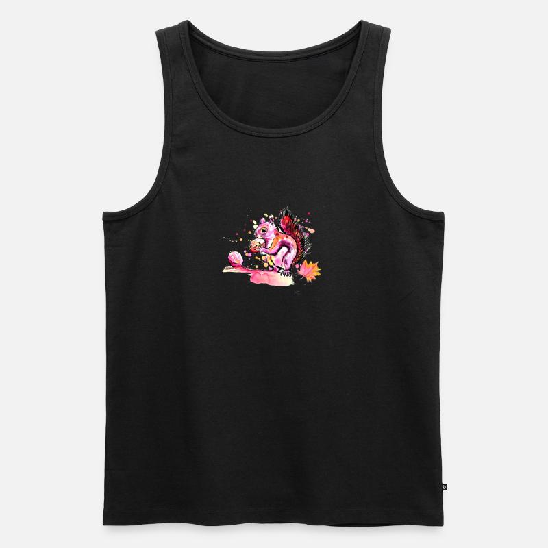 Squirrel while feeding - Men's Premium Organic Tank Top - black