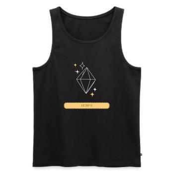 Sternzeichen Skorpion Bekleidung etc. mit Diamant - Männer Premium Bio Tank Top - Schwarz - Vorne - Michal (187cm)