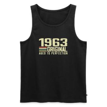 Jahrgang 1963 - Jahrgang 1963 - 61. Retro-Geburtstag - Männer Premium Bio Tank Top - Schwarz - Vorne - AI Model Male 178 light (178cm)