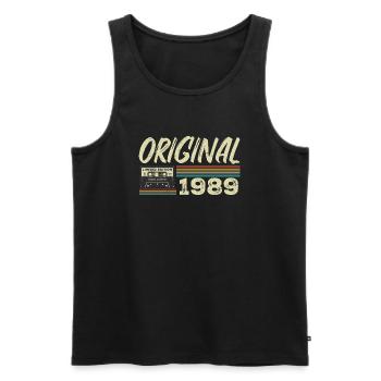 Original 1989 Rétro Cadeau Anniversaire Né En 1989 - Débardeur bio Premium Homme - noir - Devant - Michal (187cm)