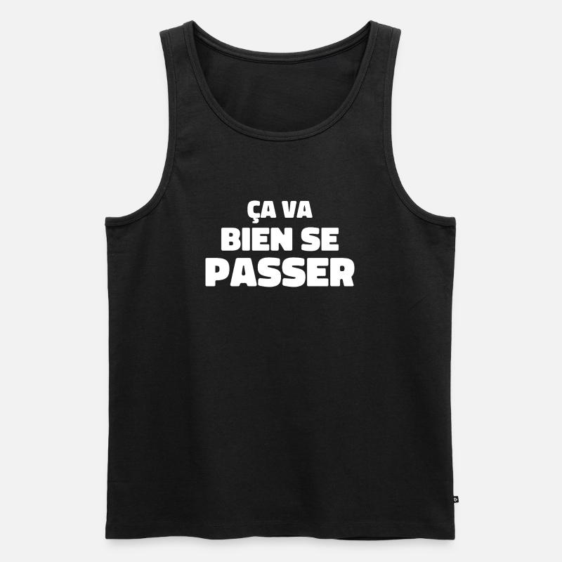 Es wird schon gut - Männer Premium Bio Tank Top - Schwarz