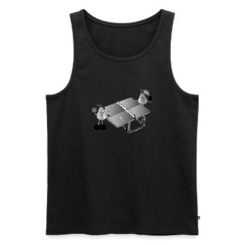 Poires au tennis de table - Débardeur bio Premium Homme - noir - Devant - Michal (187cm)