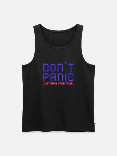 Gå ikke i panik, bare grav dit håndklæde 2 - Herre Premium økologisk tanktop - sort