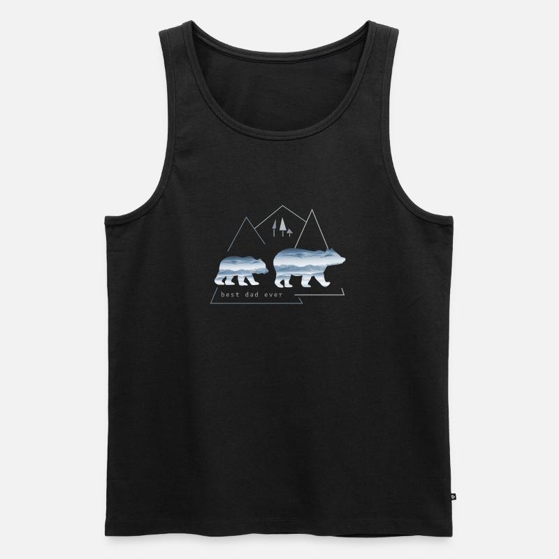 Best dad ever Bester Vater - Männer Premium Bio Tank Top - Schwarz