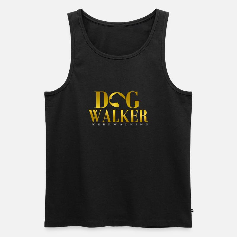 HUNDEWANDERER - Männer Premium Bio Tank Top - Schwarz