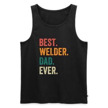Best Welder Dad Ever - Men's Premium Organic Tank Top - black - Front - AI Model Male 178 light (178cm)