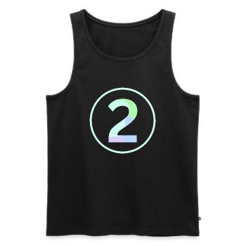Pastel "Two" 2 - ApriNoeScor - Men's Premium Organic Tank Top - black - Front - AI Model Male 178 light (178cm)