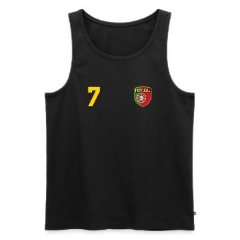 Portugal - Männer Premium Bio Tank Top - Schwarz - Vorne - Michal (187cm)