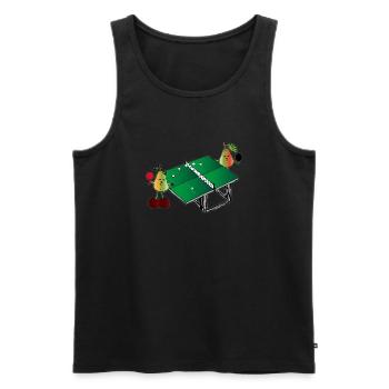 Poires au tennis de table - Débardeur bio Premium Homme - noir - Devant - Michal (187cm)