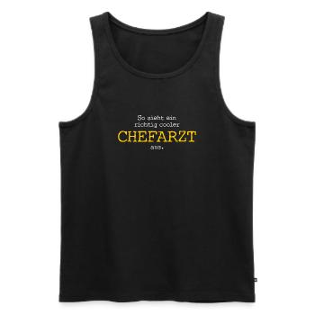 So sieht ein richtig cooler Chefarzt aus. - Männer Premium Bio Tank Top - Schwarz - Vorne - AI Model Male 178 light (178cm)