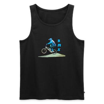 bmx - Men's Premium Organic Tank Top - black - Front - AI Model Male 178 light (178cm)