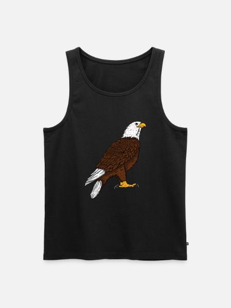eagle - Men's Premium Organic Tank Top - black