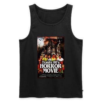 Trashy 80s Horror Movie - Men's Premium Organic Tank Top - black - Front - AI Model Male 178 light (178cm)