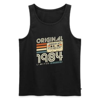 Original 1984 Vintage Vintage Rétro Anniversaire - Débardeur bio Premium Homme - noir - Devant - Michal (187cm)