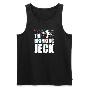 The drinking Jeck - Karneval Helau Alaaf Fasching - Männer Premium Bio Tank Top - Schwarz - Vorne - Michal (187cm)