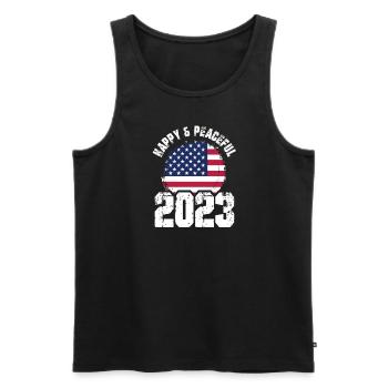 Freedom for All Humanity - Men's Premium Organic Tank Top - black - Front - Michal (187cm)