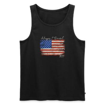 Freedom for All Humanity - Men's Premium Organic Tank Top - black - Front - Michal (187cm)