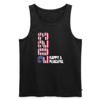 Freedom for All Humanity - Men's Premium Organic Tank Top - black - Front - Michal (187cm)