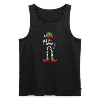 Maman Elfe pour Noël - Débardeur bio Premium Homme - noir - Devant - Michal (187cm)