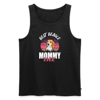 Beste Beagle Mama aller Zeiten - Männer Premium Bio Tank Top - Schwarz - Vorne - AI Model Male 178 light (178cm)