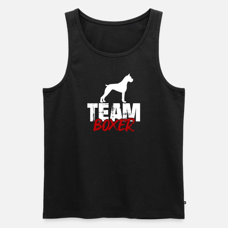 Team Boxer - Männer Premium Bio Tank Top - Schwarz