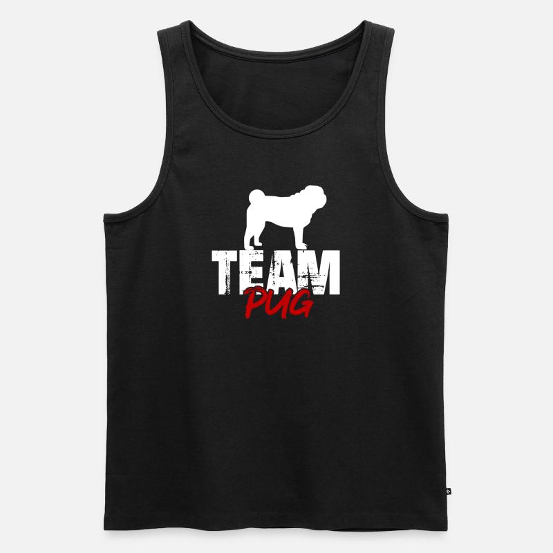 Team Mops - Männer Premium Bio Tank Top - Schwarz
