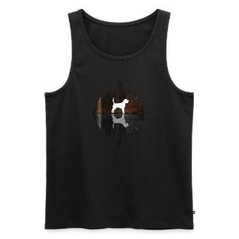 Ich liebe meinen Beagle - Männer Premium Bio Tank Top - Schwarz - Vorne - AI Model Male 178 light (178cm)