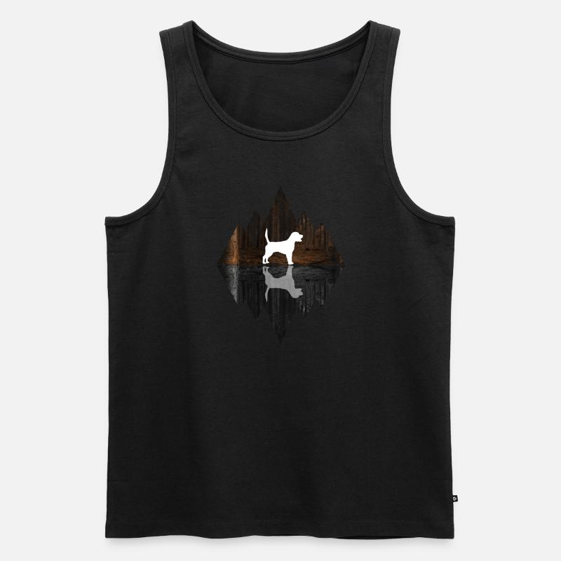 Ich liebe meinen Beagle - Männer Premium Bio Tank Top - Schwarz