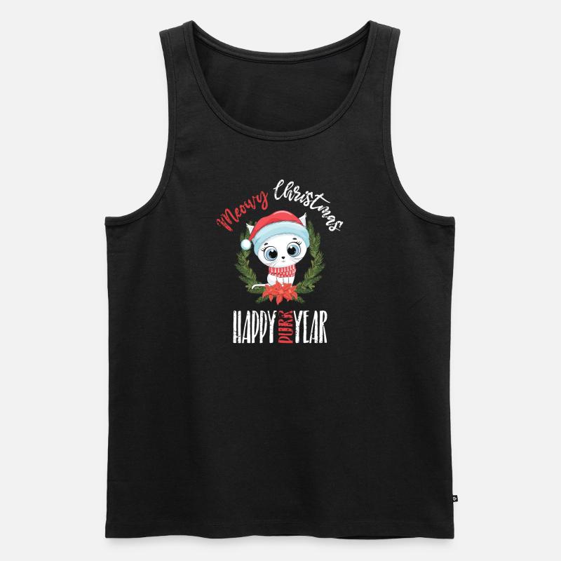 Pyjama Weihnachten - Männer Premium Bio Tank Top - Schwarz
