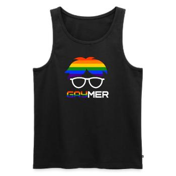 Pour les joueurs et les gaymers - Débardeur bio Premium Homme - noir - Devant - AI Model Male 178 light (178cm)