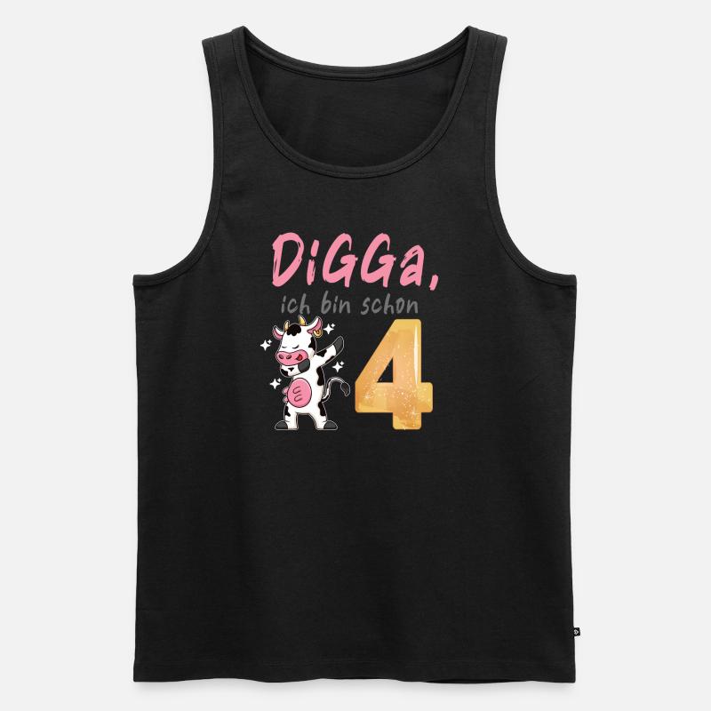 DIGGA, ich bin schon 4 - Männer Premium Bio Tank Top - Schwarz
