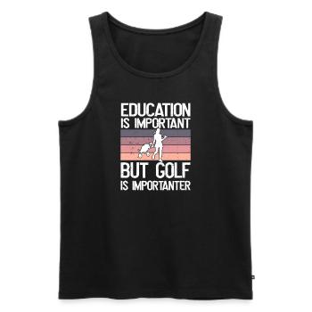 Bildung Ist Wichtig, Aber Ballett Ist wichtiger - Männer Premium Bio Tank Top - Schwarz - Vorne - AI Model Male 178 light (178cm)
