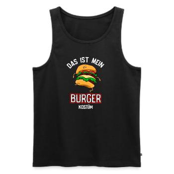 Karneval Kostüm Burger - Männer Premium Bio Tank Top - Schwarz - Vorne - Michal (187cm)