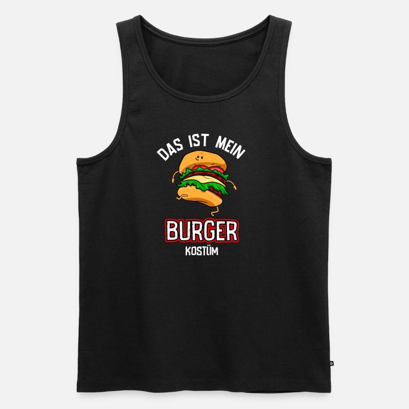 Karneval Kostüm Burger - Männer Premium Bio Tank Top - Schwarz