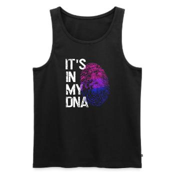 L’amour LGBTQ dans mon ADN - Débardeur bio Premium Homme - noir - Devant - AI Model Male 178 light (178cm)