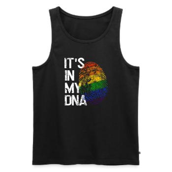L’amour LGBTQ dans mon ADN - Débardeur bio Premium Homme - noir - Devant - AI Model Male 178 light (178cm)