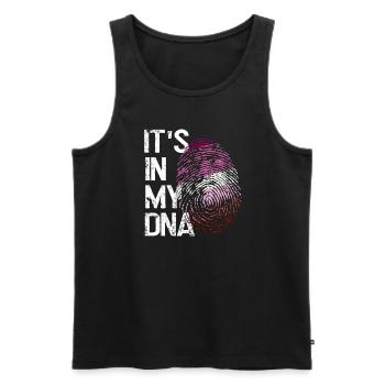 L’amour LGBTQ dans mon ADN - Débardeur bio Premium Homme - noir - Devant - AI Model Male 178 light (178cm)
