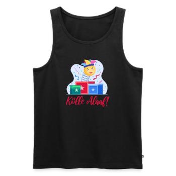 Karneval Kostüm Kölle Alaaf Köln - Männer Premium Bio Tank Top - Schwarz - Vorne - Michal (187cm)