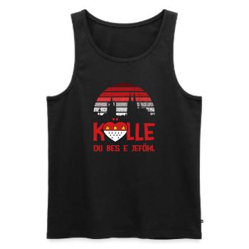 Karneval Kostüm Kölle Alaaf Clown Wappen Dom Köln - Männer Premium Bio Tank Top - Schwarz - Vorne - Michal (187cm)