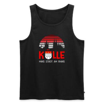 Karneval Kostüm Kölle Alaaf Clown Wappen Dom Köln - Männer Premium Bio Tank Top - Schwarz - Vorne - Michal (187cm)