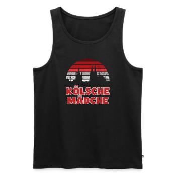 Karneval Kostüm Kölle Alaaf Clown Wappen Dom Köln - Männer Premium Bio Tank Top - Schwarz - Vorne - Michal (187cm)