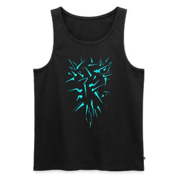 Sample Petrol - Men's Premium Organic Tank Top - black - Front - AI Model Male 178 light (178cm)