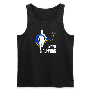 Courir le défi du marathon de 26,2 miles - Débardeur bio Premium Homme - noir - Devant - Michal (187cm)
