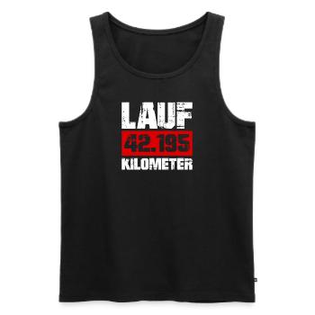 Courir le défi du marathon de 26,2 miles - Débardeur bio Premium Homme - noir - Devant - Michal (187cm)