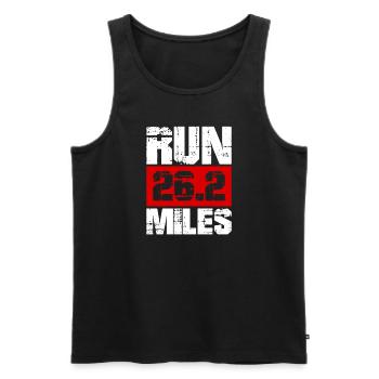 Laufen Sie 26,2 Meilen Marathon Herausforderung - Männer Premium Bio Tank Top - Schwarz - Vorne - Michal (187cm)